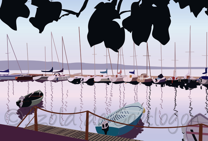 Illustration du lac L�man