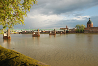 photo du pont St Pierre et du dôme de la Grave, Toulouse